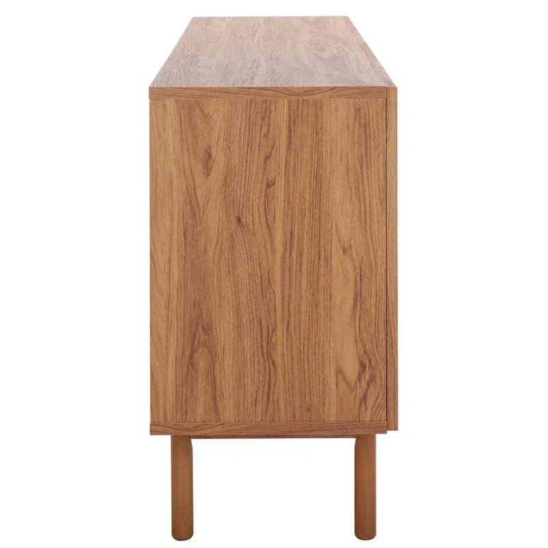 SAFAVIEH Micaela 63-Inch 4-Door Media TV Stand - Dimensions: 63.1" W x 16.3" D x 31.7" H