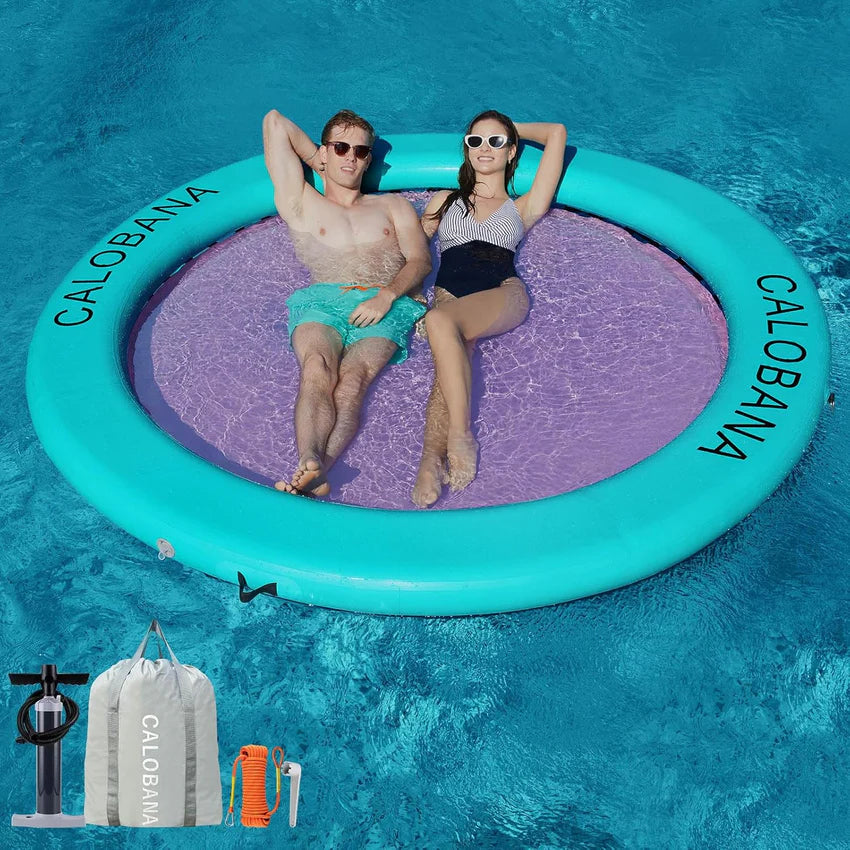 Round Floating Ring Hammock - Heavy Duty Inflatable Raft