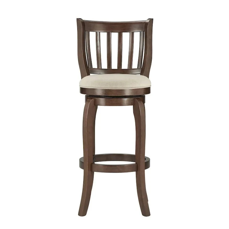 iNSPIRE Q Classic Ali 29-Inch High Back Swivel Bar Stool in Modern Linen