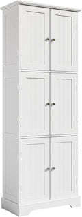 ChooChoo Tall Bathroom Storage Cabinet with 6 Doors, Freestanding Floor Cabinet