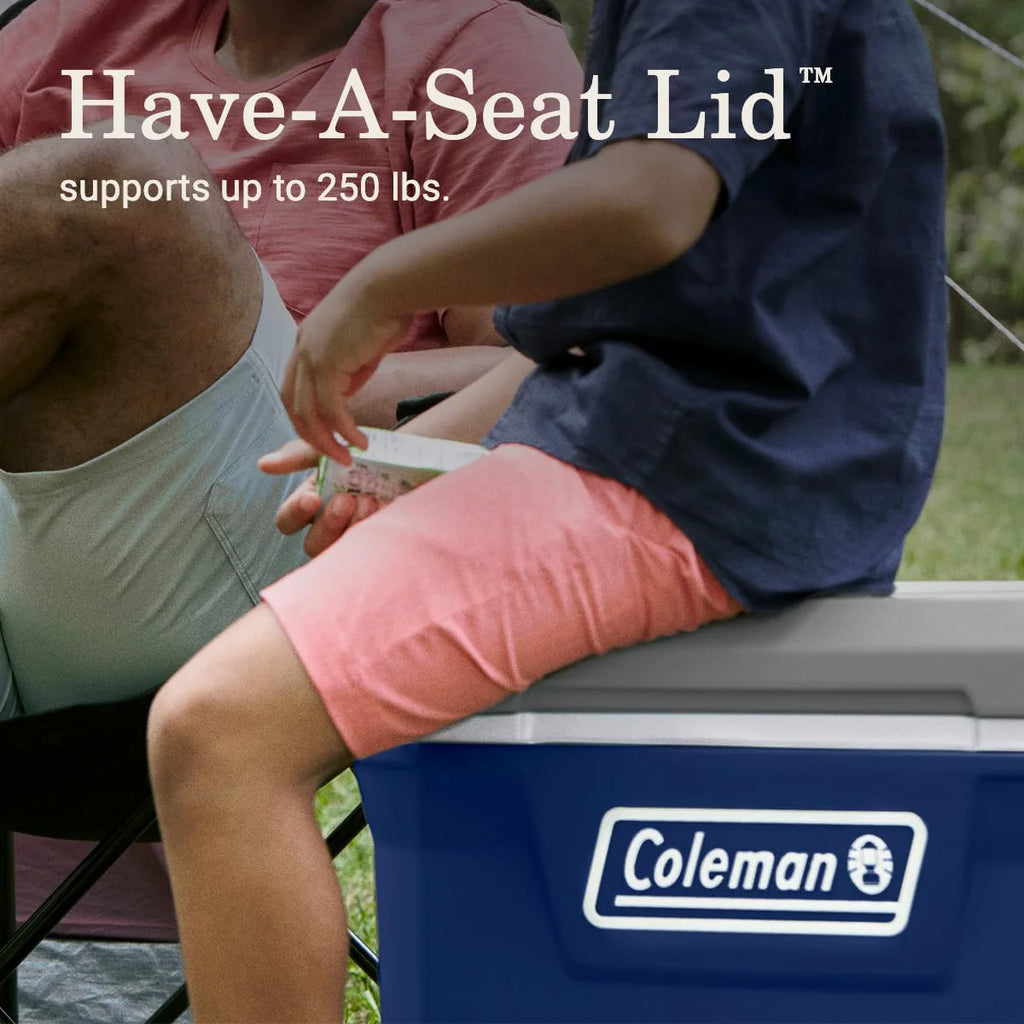 Coleman Classic Series Insulated Portable Wheeled Cooler, Leak-Resistant Outdoor Hard Cooler Keeps Ice up to 5 Days, 100-Quart