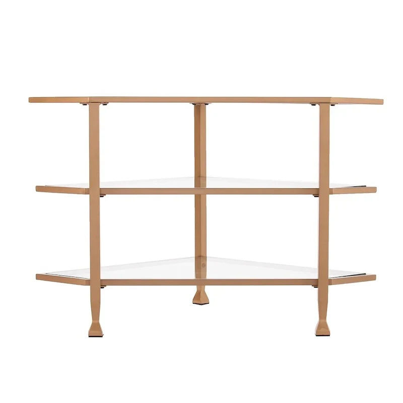 SEI Furniture Jensen Metal Corner TV Stand for Screens up to 33.25 inches