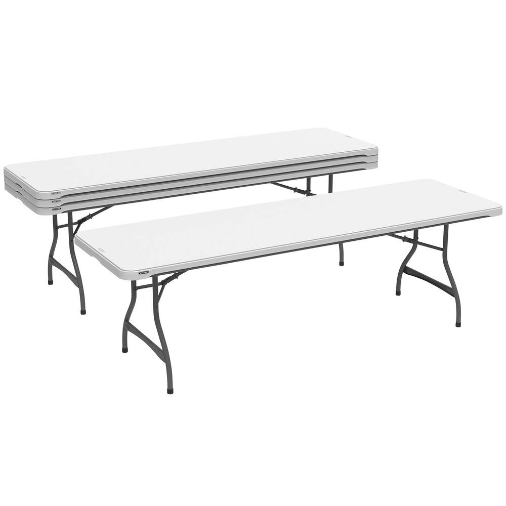 Lifetime 4-Pack Commercial Stacking 8 ft Folding Table �?White (80344)