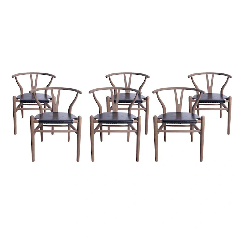 Set of 6 Gessford Ash Wood Dining Chairs by Christopher Knight Home