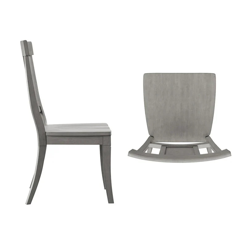 Set of 2 Ronda Wooden Dining Chairs with Panel Back