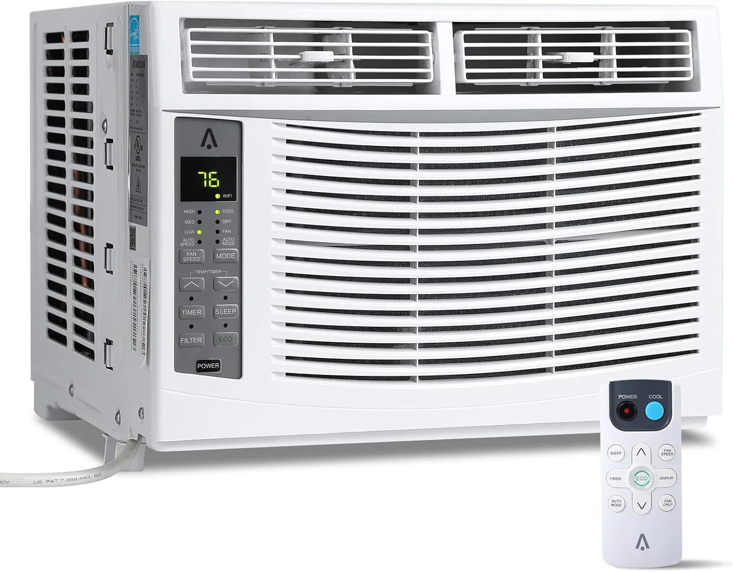 6000 BTU Window Air Conditioner, Cools up to 375 Sq. Ft., WIFI Enabled Energy