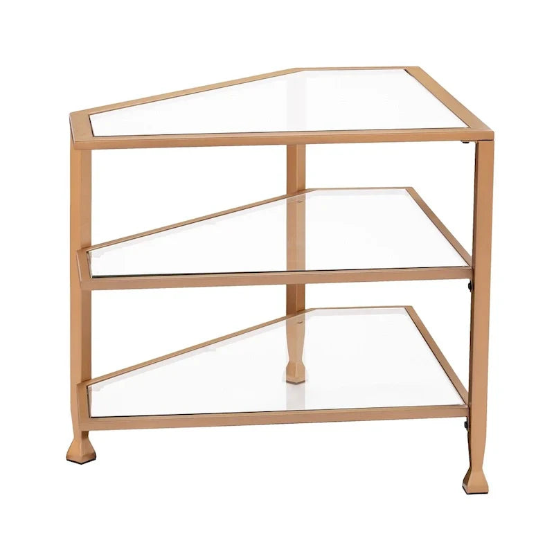 SEI Furniture Jensen Metal Corner TV Stand for Screens up to 33.25 inches