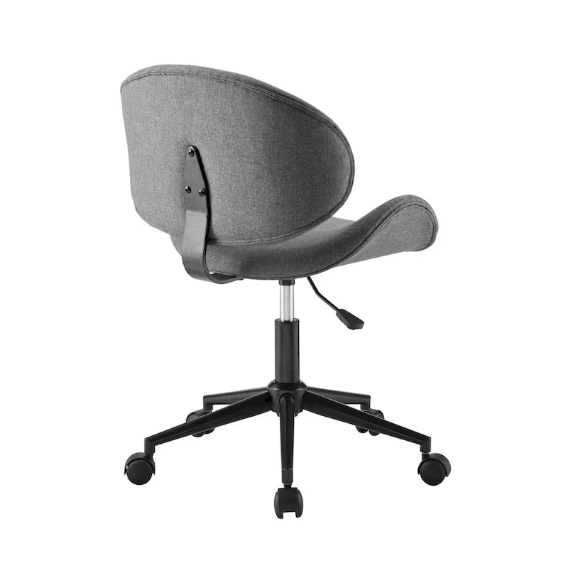 Mid-Century Modern Adjustable Office Chair with Swivel & Casters