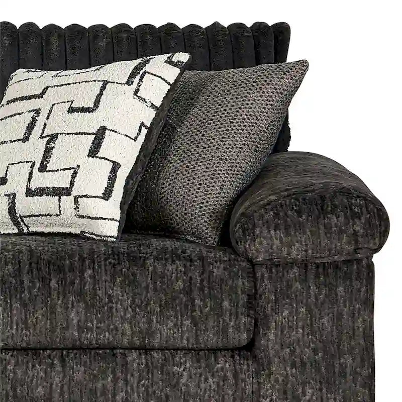 Roundhill Furniture Nason Wide Wale Corduroy Sofa, Loveseat, and Cuddle Chair Collection