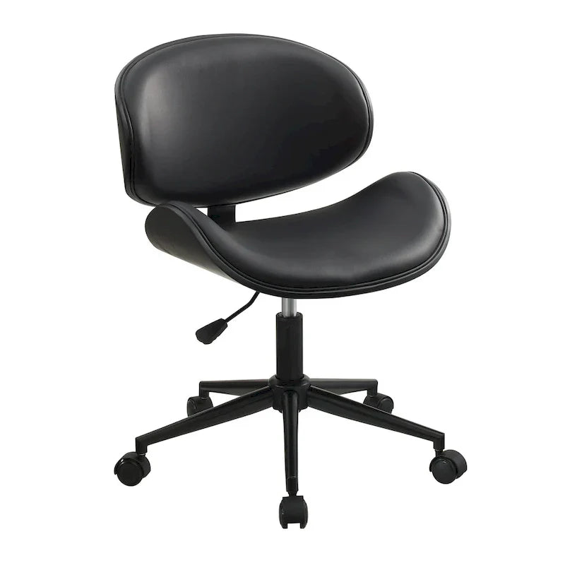 Mid-Century Modern Adjustable Office Chair with Swivel & Casters