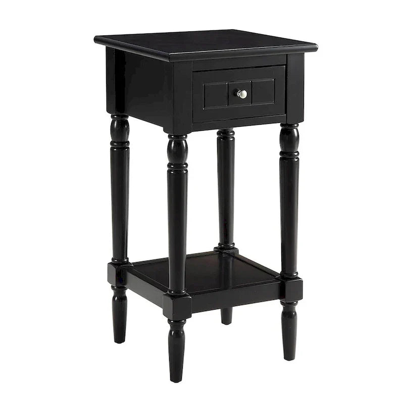 Khloe French Country Accent Table with Shelf and Drawer by Convenience Concepts