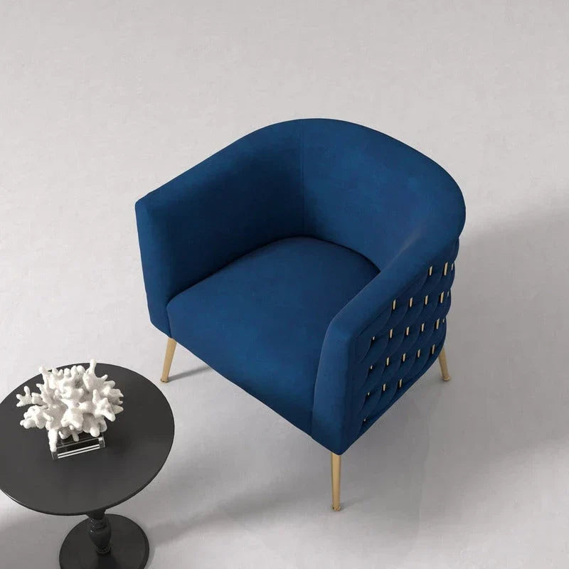 Set of 2 SEYNAR Mid-Century Modern Velvet Round Accent Chairs for Living Room