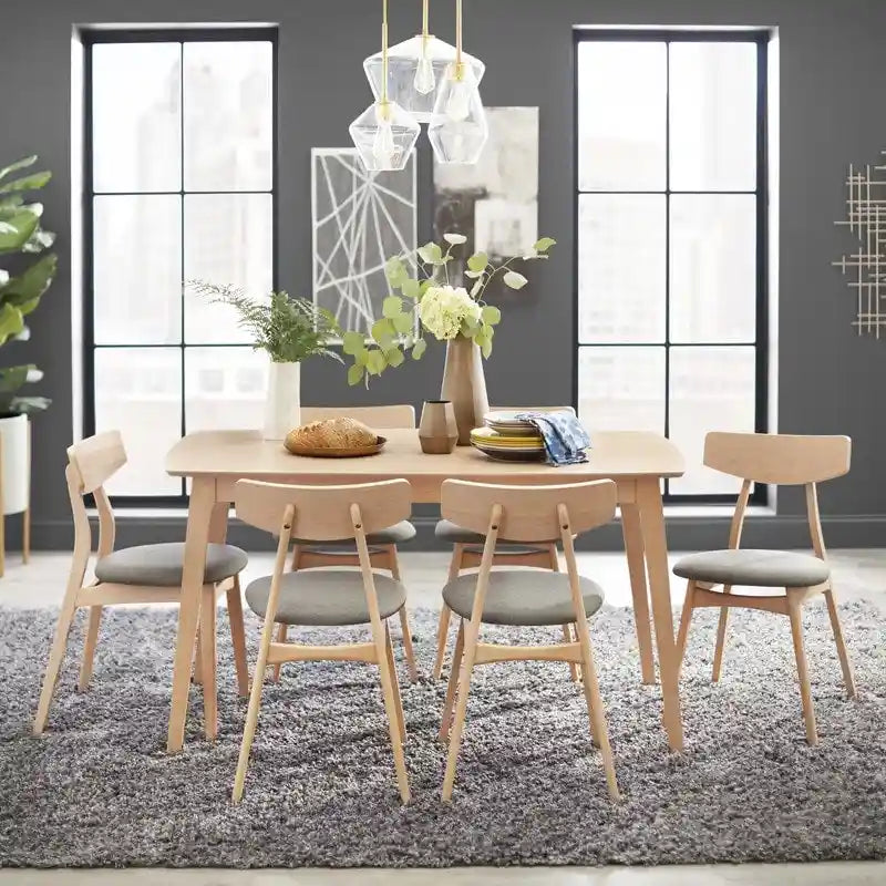 Set of 2 Cadiz Dining Chairs in Solid Beechwood by Simple Living