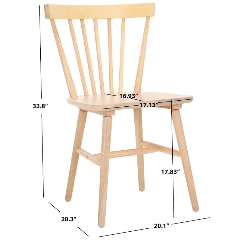 SAFAVIEH Signa Spindle Farmhouse Dining Chair Set (2 Chairs) - Dimensions: 20" W x 20" D x 33" H