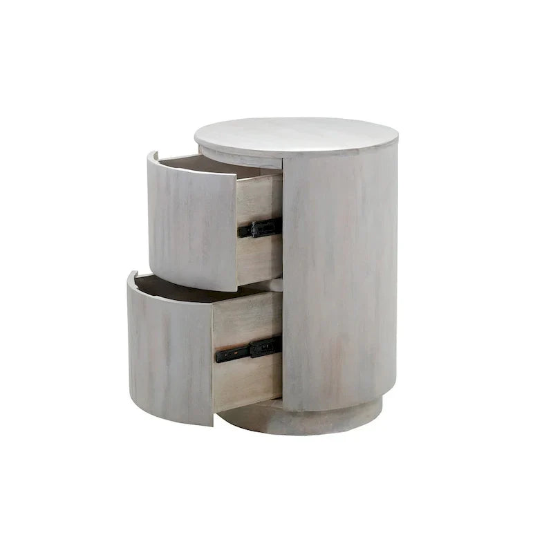 Kingston 18-Inch Round Nightstand with 2 Drawers by Carolina Living