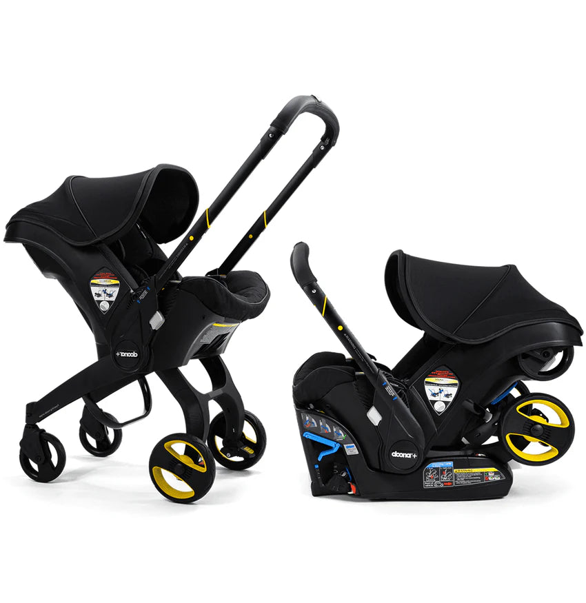 2025 Infant Car Seat Stroller with LATCH Base – Midnight Edition | Car to Stroller in Seconds, Aircraft Approved, Includes Essentials Bag