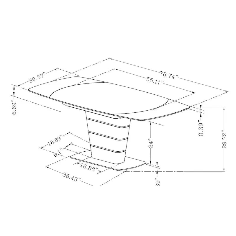 Glass 5-Piece Dining Collection