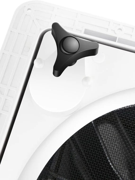 MaxxAir 10 Speed Roof Vent Fan 12V with Thermostat, Rain Sensor, Remote &amp; App Control, 14&prime;&prime;x14&prime;&prime; Reversible Powered Lift