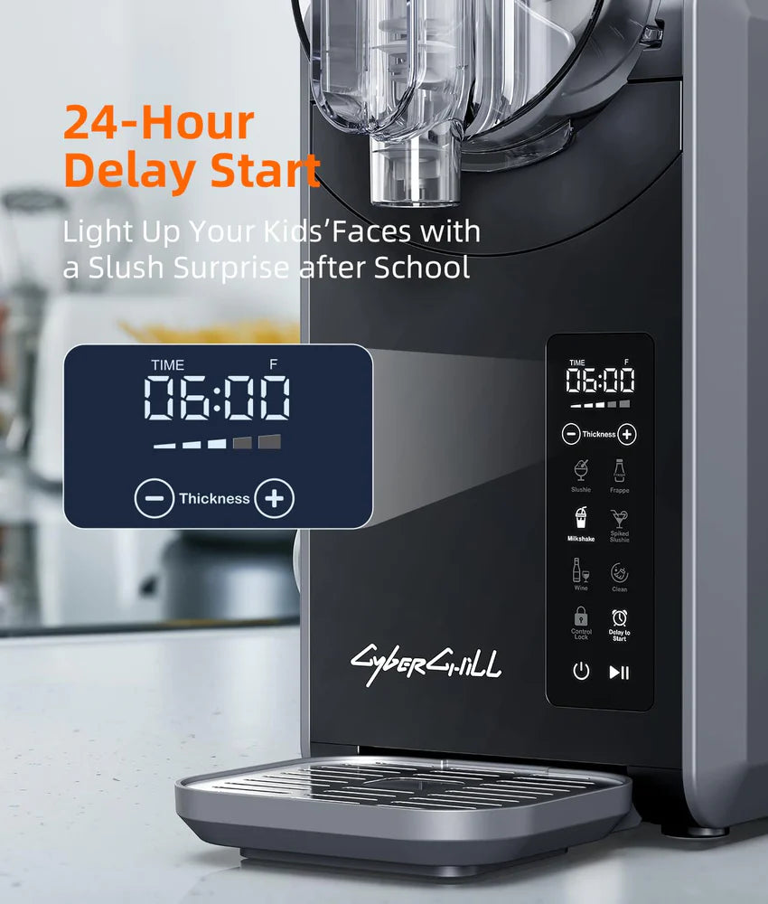 Slushie Machine - Professional Frozen Drink Maker No Ice Needed- 70 oz Slushy Machine for Home with LED Display - One-Touch Reservation & 6 Pre-set Programs for Frozen Margaritas, Frapps & Ice Cream