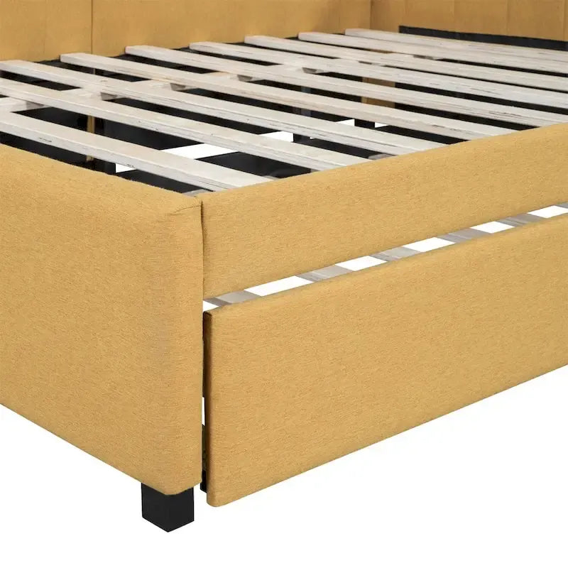Merax Upholstered Full-Size Daybed with Trundle Feature