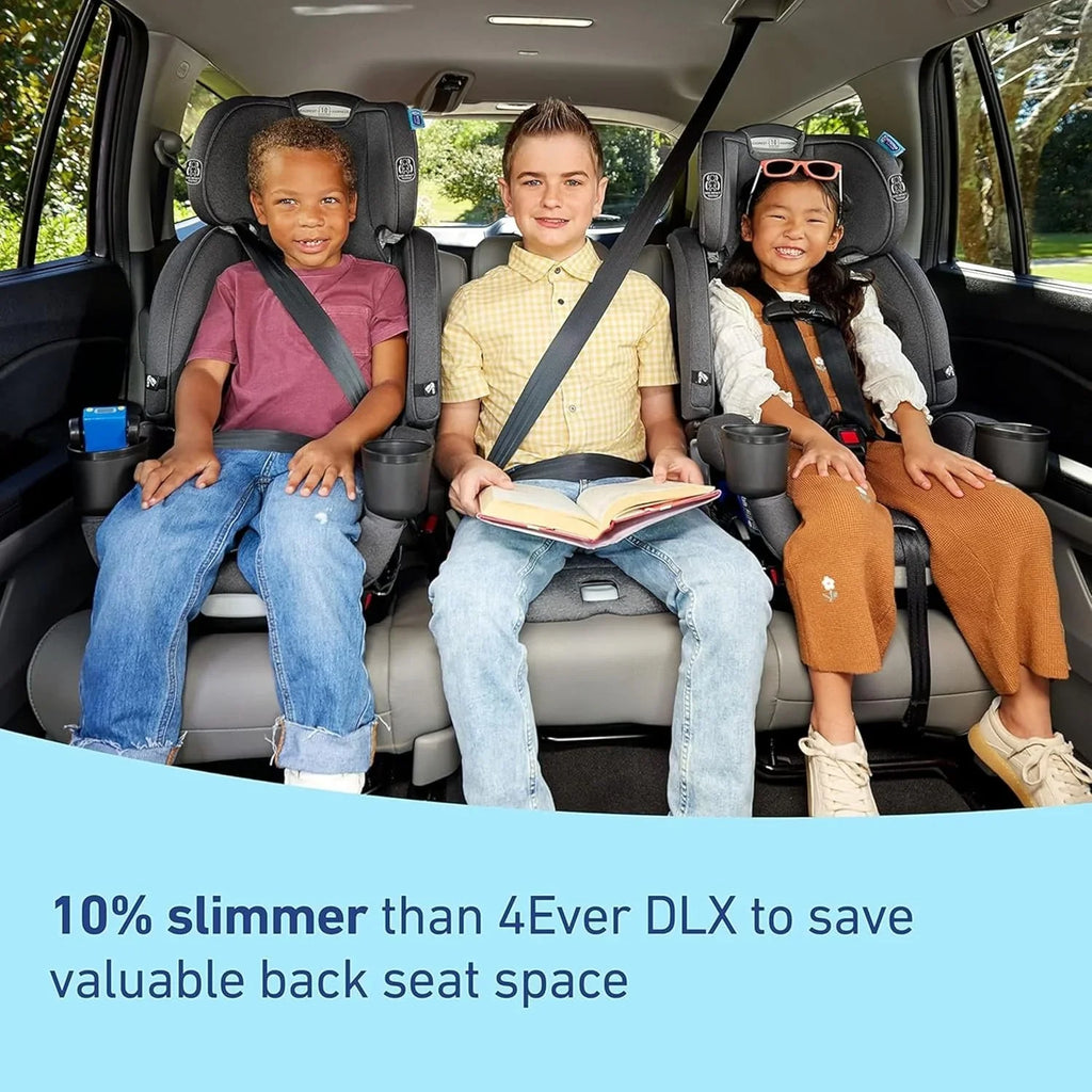 4Ever DLX 4-in-1 Child Car Seat, Charlie | Car seat for babies and toddlers, 10 years of use | Rear-facing, forward-facing and booster seat | Safe, comfortable and practical