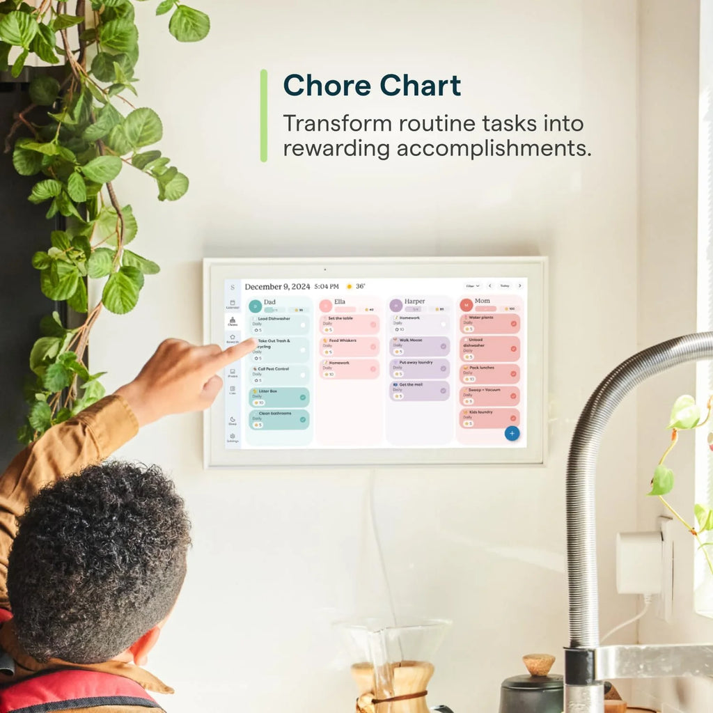 Skylight 15" Digital Calendar & Chore Chart, Wall Mount