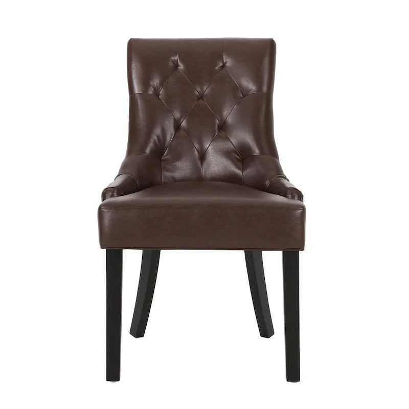 Set of 2 Cheney Tufted Dining Chairs by Christopher Knight Home
