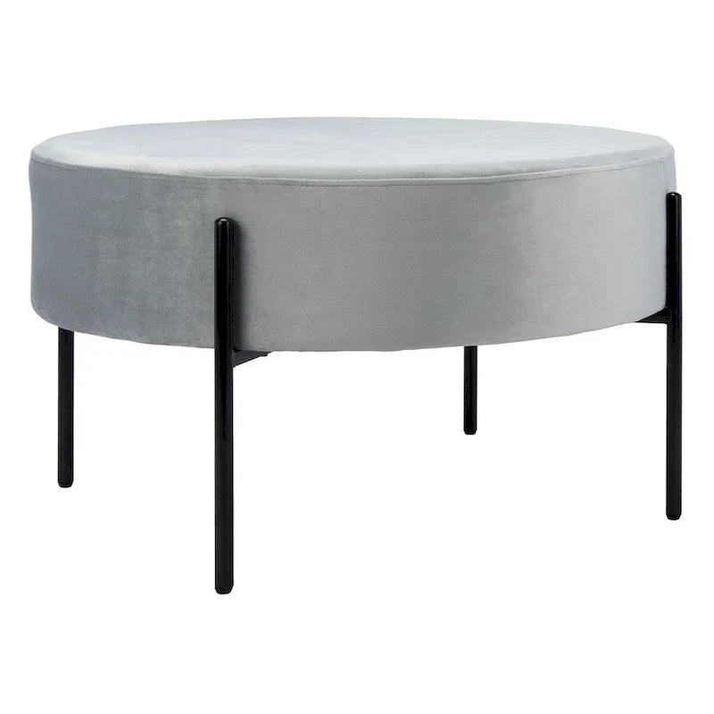 SAFAVIEH Shianne Round Velvet Cocktail Ottoman Table