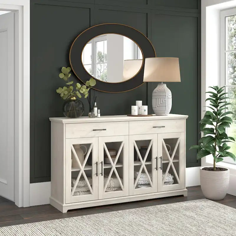 Lennox 60-Inch Buffet Cabinet with Drawers by Bush Furniture