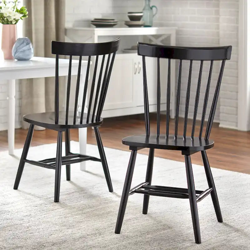 Set of 2 Venice Solid Wood Spindle Dining Chairs by Simple Living