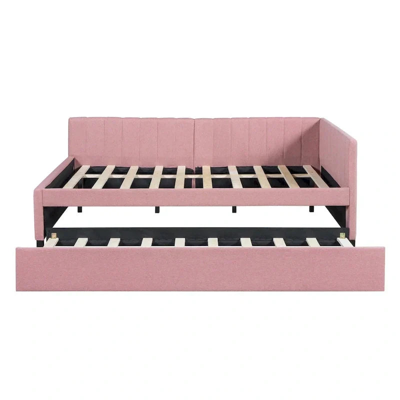Merax Upholstered Full-Size Daybed with Trundle Feature