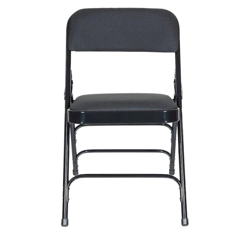 Hampden Furnishings Bernadine Collection Set of 4 Fabric Triple Brace Folding Chairs