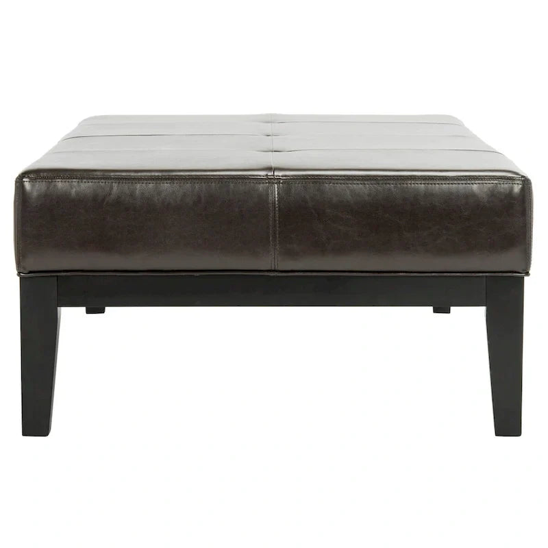SAFAVIEH Tonja Brown Bicast Leather Rectangular Ottoman
