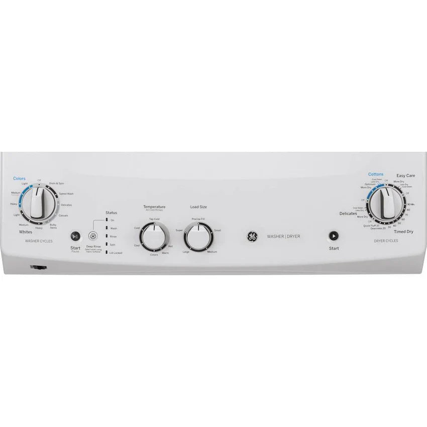 2025 3.8 Cu. Ft. Top Load Washer and 5.9 Cu. Ft. Electric Dryer Laundry Center – White