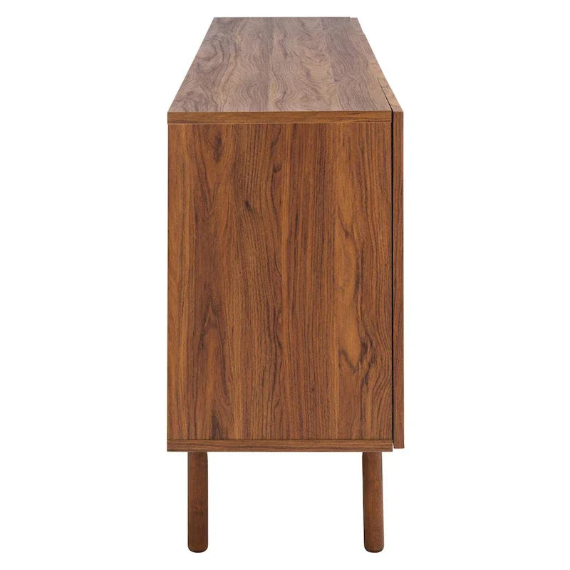 SAFAVIEH Micaela 63-Inch 4-Door Media TV Stand - Dimensions: 63.1" W x 16.3" D x 31.7" H