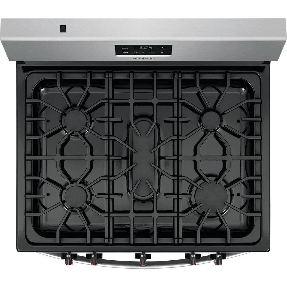 Frigidaire 30 inch (76 cm) wide freestanding 5-burner stainless steel gas hob FCRG3052AS