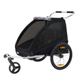 2-Seat Bicycle Trailer and Stroller �� Black
