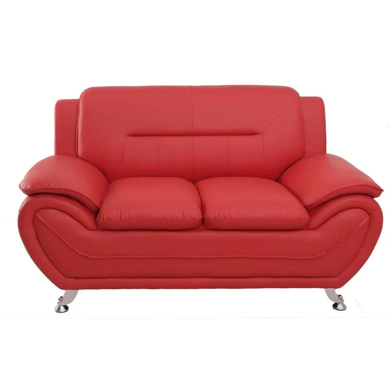Michael Segura Upholstered Loveseat in Bonded Leather