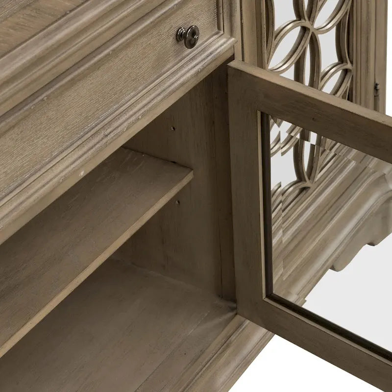 Magnolia Manor Mirrored TV Stand for Entertainment - Available in 2 Finishes