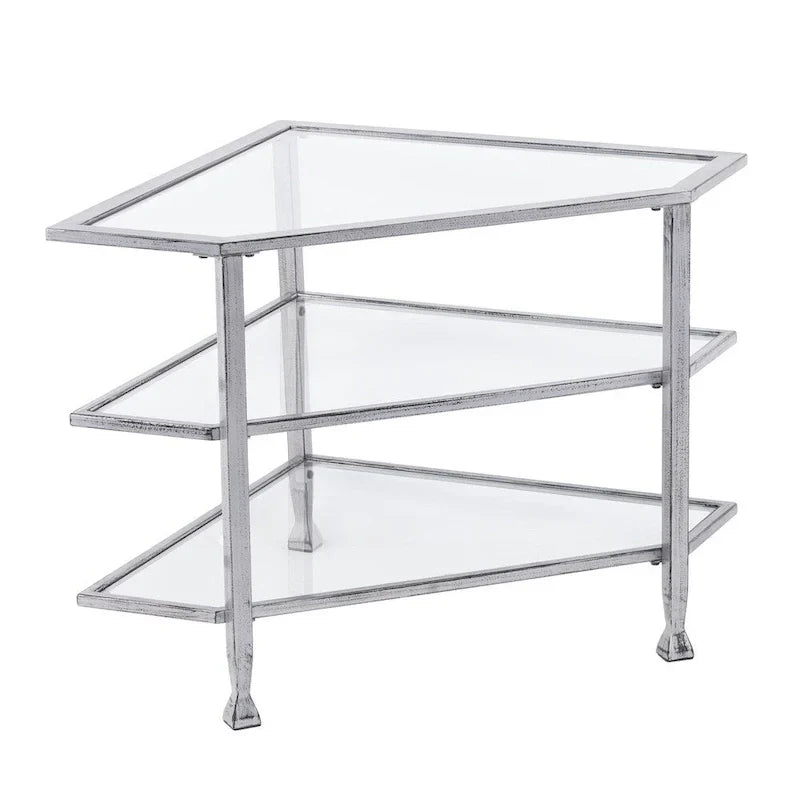 SEI Furniture Jensen Metal Corner TV Stand for Screens up to 33.25 inches
