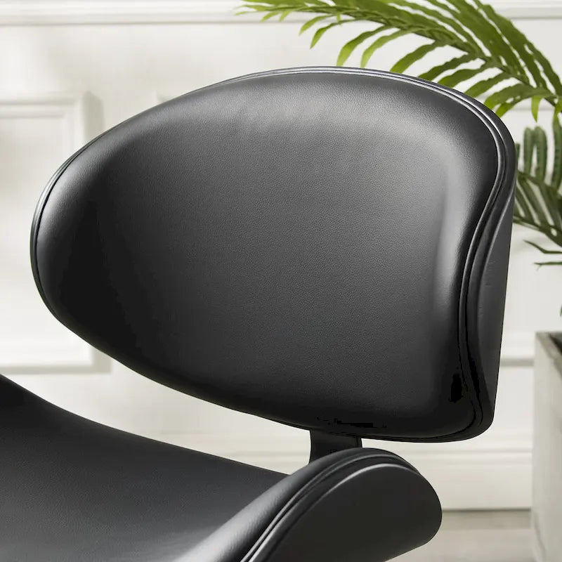 Mid-Century Modern Adjustable Office Chair with Swivel & Casters