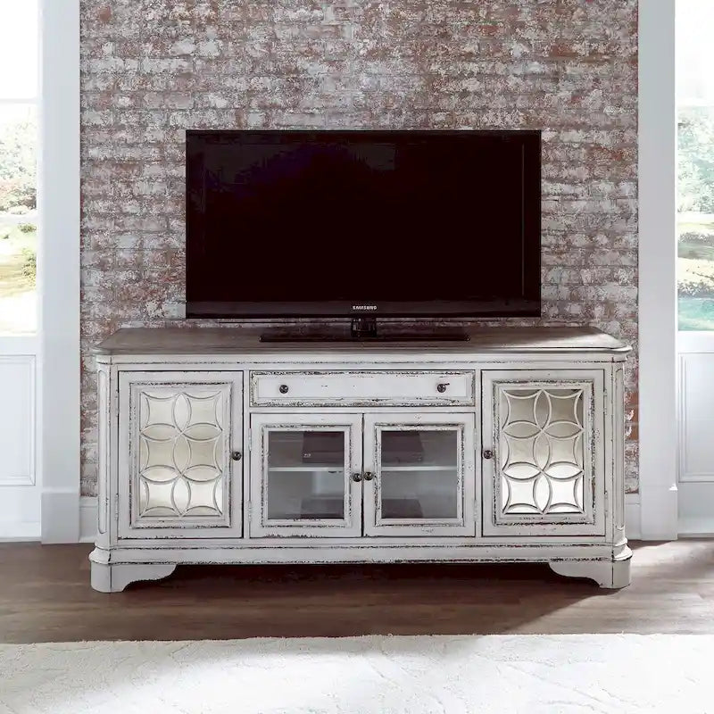 Magnolia Manor Mirrored TV Stand for Entertainment - Available in 2 Finishes
