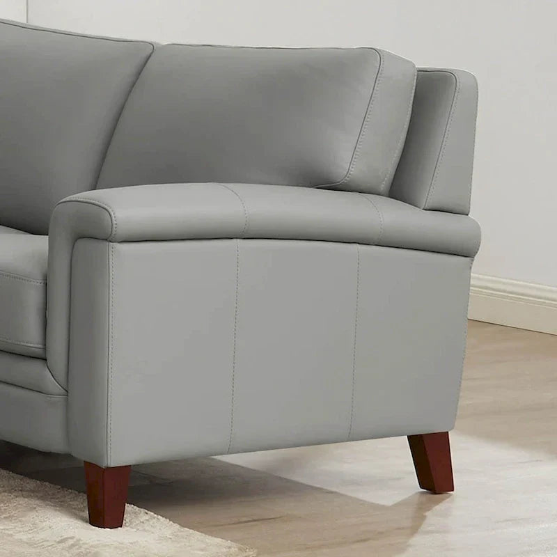 Hydeline Westcott Premium Top Grain Leather Sofa with Memory Foam and Spring Support