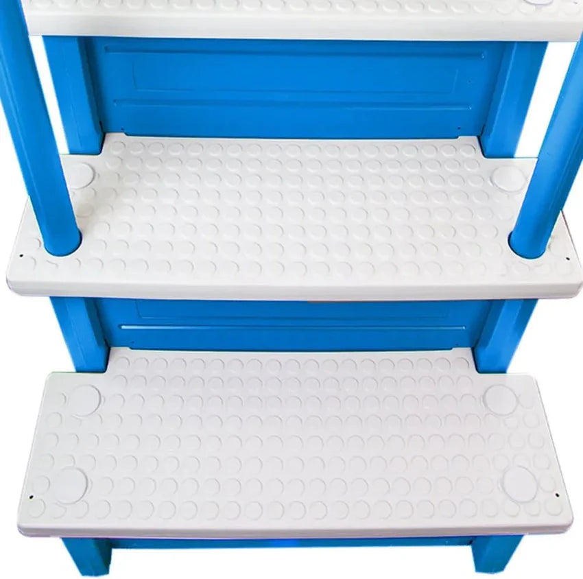 Select Anti-Slip in-Pool Steps | Gray | for Above Ground Swimming Pools | Can Mount to Decks 48" to 54" H | Safety Stairs Capacity Up to 300 lbs