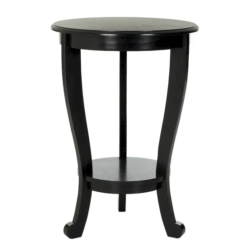 SAFAVIEH Carlotta Grey Pedestal Side Table - Dimensions: 18.1" W x 18.1" D x 26" H