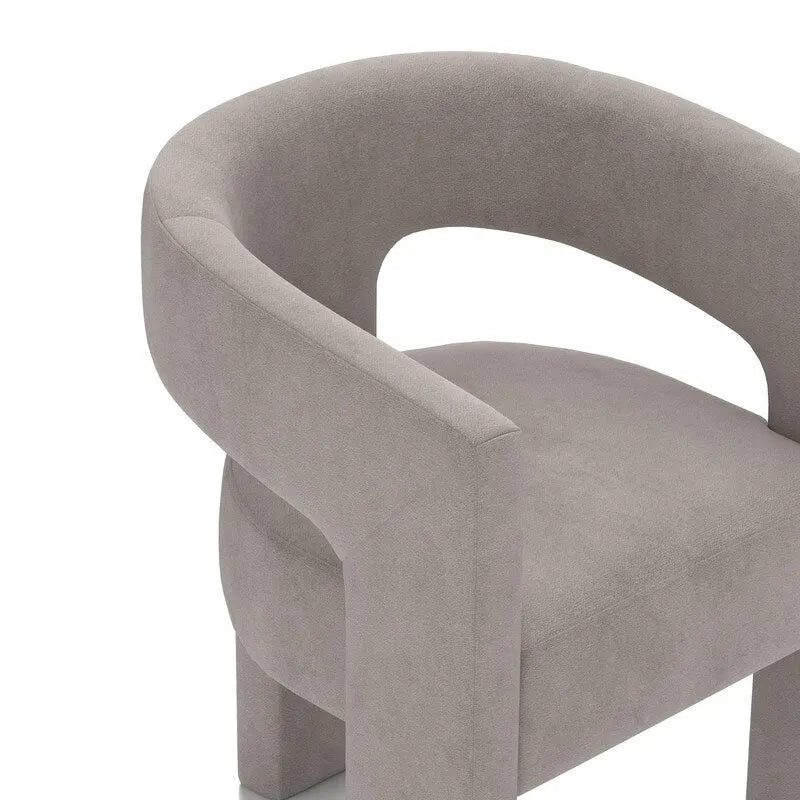 SEYNAR Contemporary Glam Velvet Dining Chair with Open-Back Design
