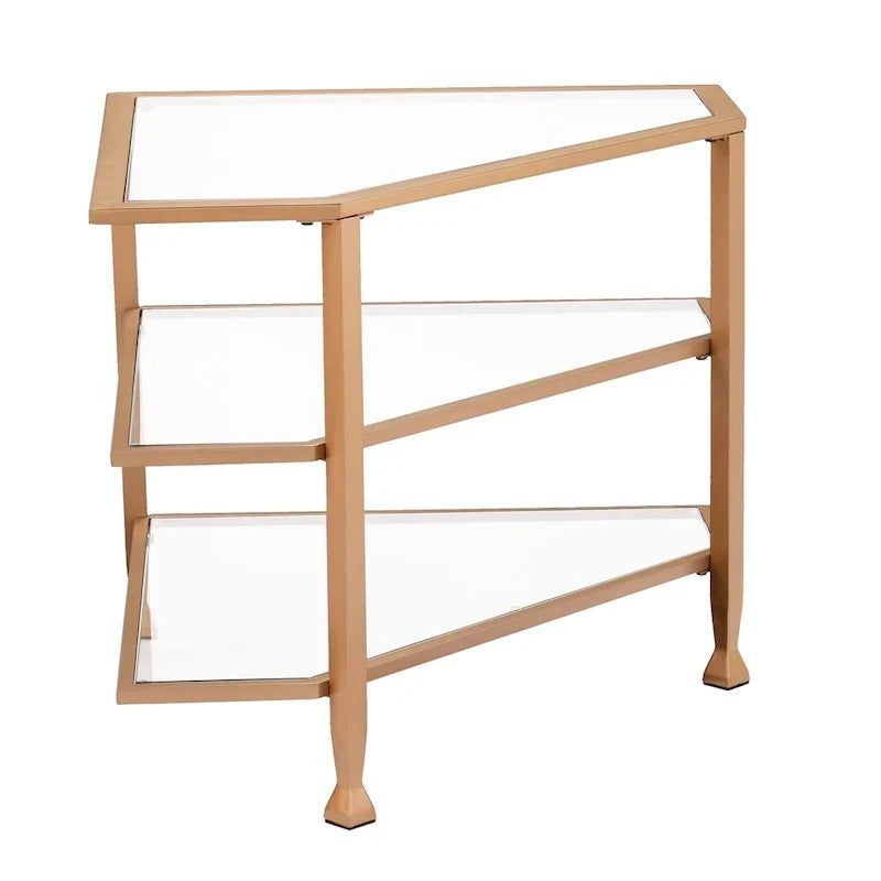 SEI Furniture Jensen Metal Corner TV Stand for Screens up to 33.25 inches