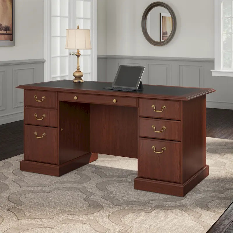 Saratoga Executive Desk with Drawers and Storage by Bush Furniture
