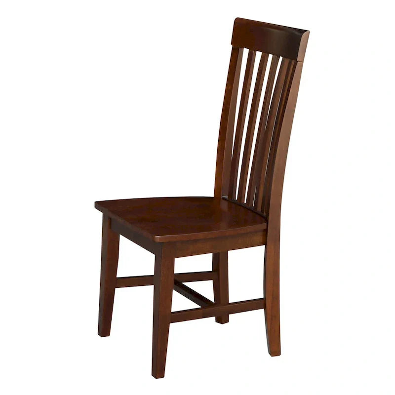 Set of 2 Cosmo Tall Mission Chairs in Solid Wood by International Concepts