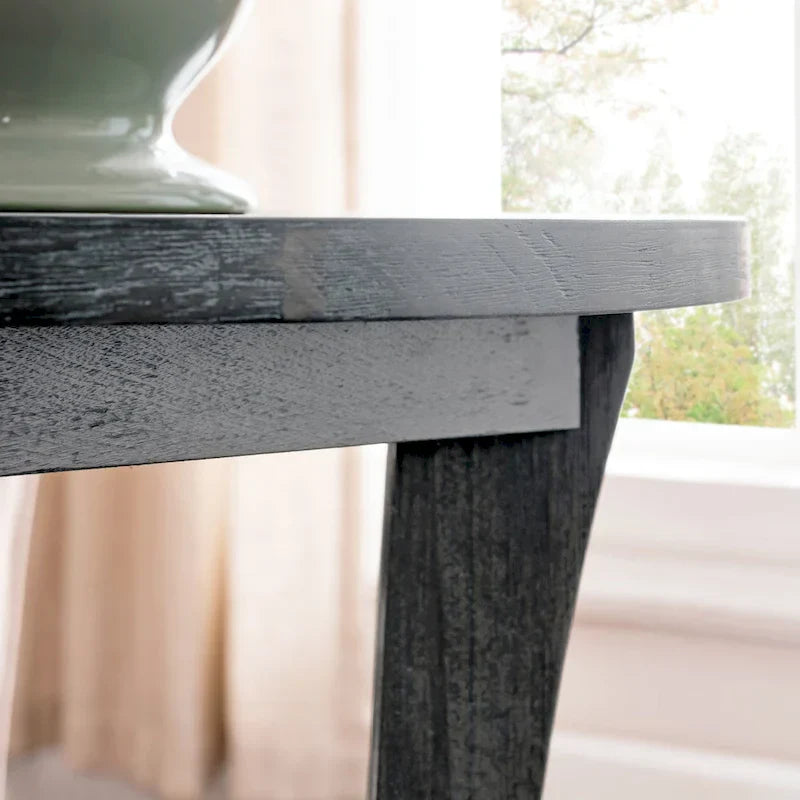 Leick Home Round Side Table Featuring a Convenient Shelf